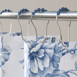 Thumbnail 4: MADISON PARK ESSENTIALS Madison Park Essentials Adele Floral Shower Curtain Set 