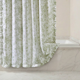 Thumbnail 6: MADISON PARK ESSENTIALS Madison Park Essentials Adele Floral Shower Curtain Set 