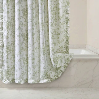 Thumbnail 8: MADISON PARK ESSENTIALS Madison Park Essentials Adele Floral Shower Curtain Set 