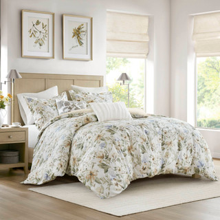 Thumbnail 1: Harbor House Herbal 5 Pc. Cotton Sateen Duvet Set 