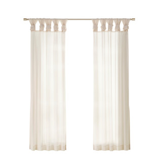Thumbnail 6: Madison Park Ceres  2 Pc. Twisted Tab Voile Sheer Window Set 