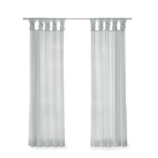 Thumbnail 9: Madison Park Ceres  2 Pc. Twisted Tab Voile Sheer Window Set 