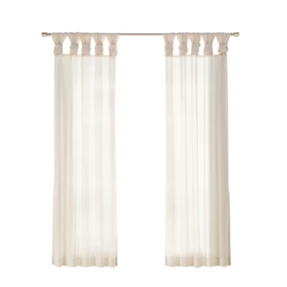 Thumbnail 11: Madison Park Ceres  2 Pc. Twisted Tab Voile Sheer Window Set 
