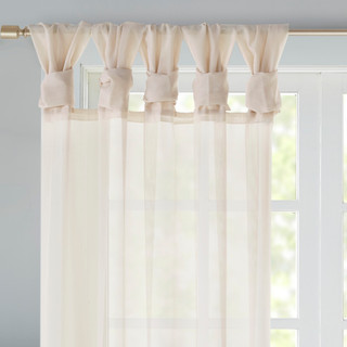 Thumbnail 14: Madison Park Ceres  2 Pc. Twisted Tab Voile Sheer Window Set 