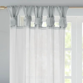 Thumbnail 15: Madison Park Ceres  2 Pc. Twisted Tab Voile Sheer Window Set 