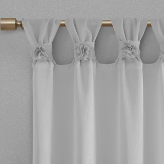 Thumbnail 6: Madison Park Rosette Floral Cuff Tab Top Curtain Panel 