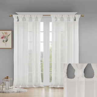 Thumbnail 7: Madison Park Rosette Floral Cuff Tab Top Curtain Panel 