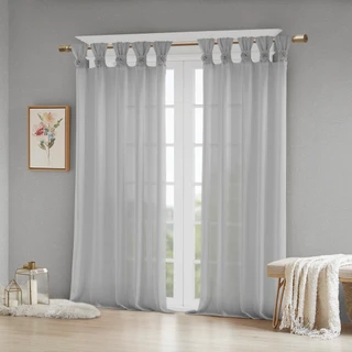 Thumbnail 2: Madison Park Rosette Floral Cuff Tab Top Curtain Panel 