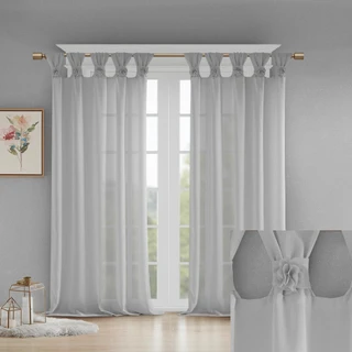 Thumbnail 11: Madison Park Rosette Floral Cuff Tab Top Curtain Panel 