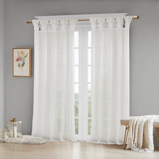 Thumbnail 2: Madison Park Rosette Floral Cuff Tab Top Curtain Panel 