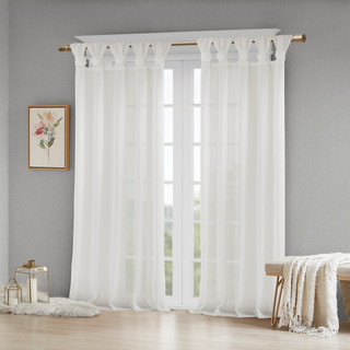 Thumbnail 3: Madison Park Rosette Floral Cuff Tab Top Curtain Panel 
