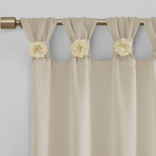 Thumbnail 14: Madison Park Rosette Floral Cuff Tab Top Curtain Panel 