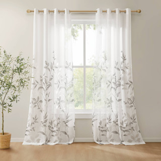 Thumbnail 5: Madison Park Cecily 2 Pc. Burnout Printed Curtain Panel Set 