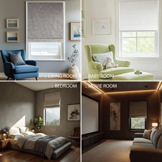 Thumbnail 12: Madison Park Quincy Blackout Cordless Roman Shade  