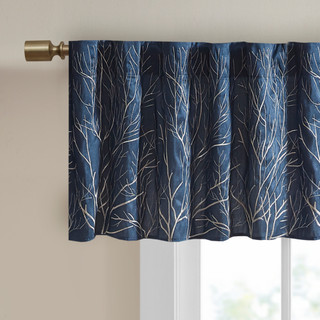 Thumbnail 3: Madison Park Andora Faux Silk Embroidered Window Valance 