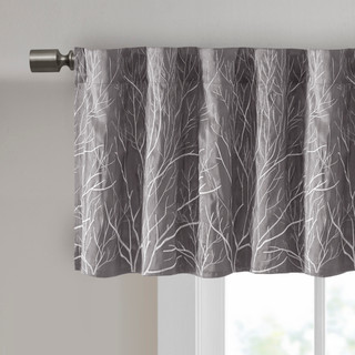 Thumbnail 4: Madison Park Andora Faux Silk Embroidered Window Valance 