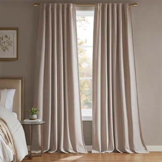 Thumbnail 1: Madison Park Karien 2 Pc. Total Blackout Curtain Panel Set 