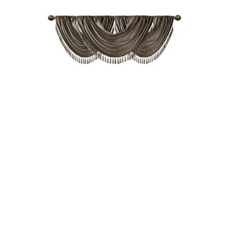 Thumbnail 6: Madison Park Elena Faux Silk Waterfall Embellished Valance 