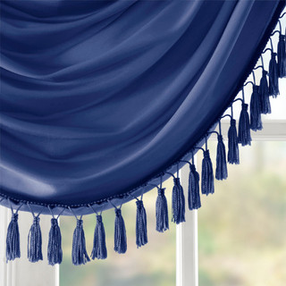 Thumbnail 3: Madison Park Elena Faux Silk Waterfall Embellished Valance 