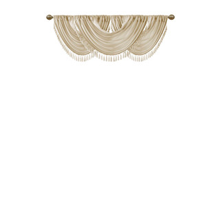 Thumbnail 4: Madison Park Elena Faux Silk Waterfall Embellished Valance 