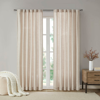 Thumbnail 5: Madison Park Beals Rod Pocket & Back Tab Curtain Single Panel 