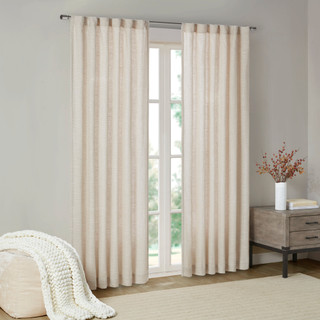Thumbnail 2: Madison Park Beals Rod Pocket & Back Tab Curtain Single Panel 