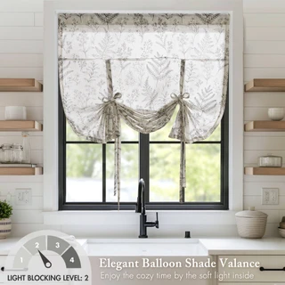 Thumbnail 4: Madison Park Madison Park Aria Tie Up Valance 