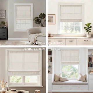 Thumbnail 4: Madison Park Quincy Room Darkening Cordless Roman Shade 