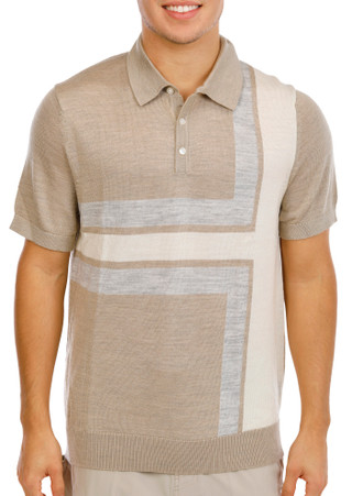 Thumbnail 1: TED BAKER Men's Short Sleeve Wool Sweater Polo 