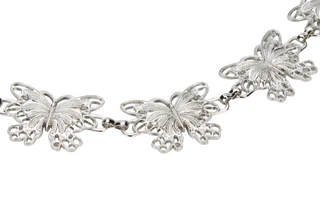 Thumbnail 2: TWELVE Silver Butterfly Chain Belt 