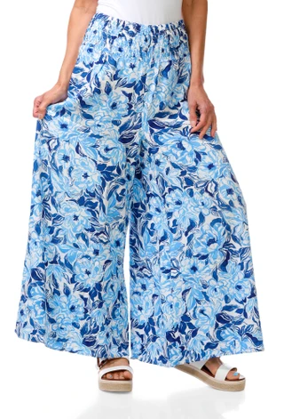Thumbnail 2: Cece Women's Smocked Wide Leg Flowy Pants 