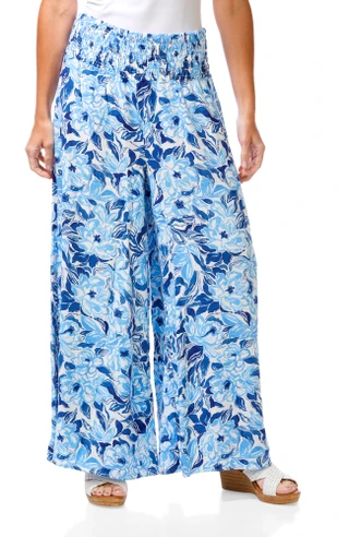 Thumbnail 1: Cece Women's Smocked Wide Leg Flowy Pants 