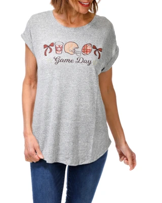 Thumbnail 1: Tru Self Women's Game Day Applique Top 