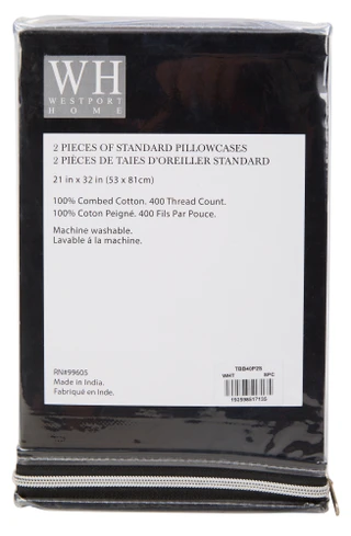 Thumbnail 2: Westport Home 2 Pk of Standard Pillowcases 