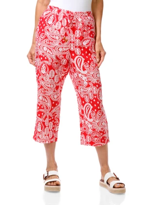 Thumbnail 1: Floral & Ivy Women's Petite 2 Pocket Crop Pants 