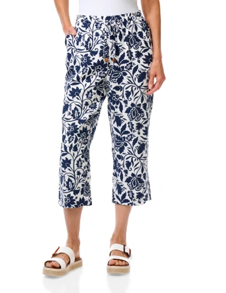 Thumbnail 1: Floral & Ivy Women's Petite 2 Pocket Crop Pants 