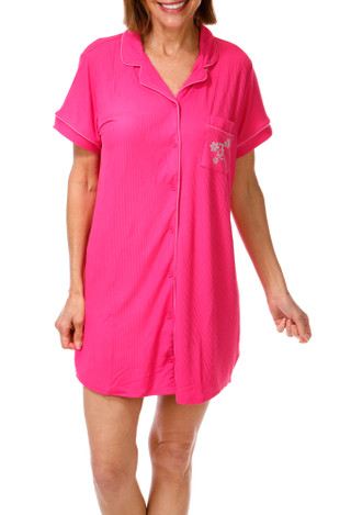 Thumbnail 1: Juicy Couture Women's Short Sleeve Hibiscus Bloom Sleepshirt 