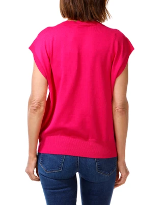 Thumbnail 2: Zac & Rachel Women's Knit Ribbed Hem Flower Soutache Top 