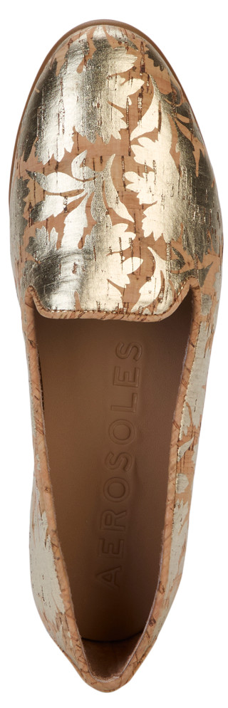 Thumbnail 4: Aerosoles Women's Betunia Cork Metallic Loafers 