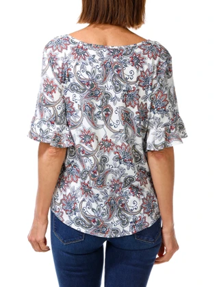 Thumbnail 2: PerSeption Women's Short Sleeve Tie Hem Top 