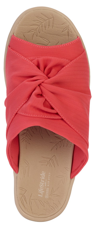 Thumbnail 3: Bzees by Lifestride Women's Smile 3 Coral Scrunch Wedge Sandals 