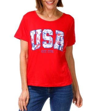 Thumbnail 1: ILU Women's Petite USA Top 