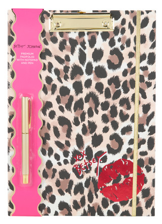 Thumbnail 1: Betsey Johnson Cheetah Print Padfolio w/ Notepad & Pen 