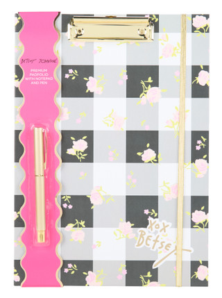 Thumbnail 1: Betsey Johnson Floral Padfolio w/ Notepad & Pen 