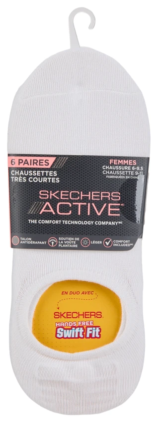 Thumbnail 1: Skechers Women's 6 Pk Active Non-Slip No-Show Socks 