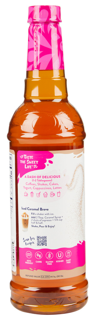 Thumbnail 4: Jordan's Skinny Mixes 25 oz Caramel Skinny Syrup 