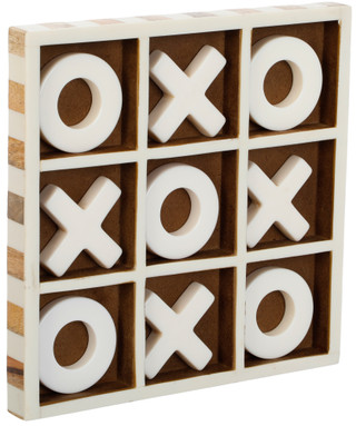Thumbnail 2: PORT TO PORT Resin Tic Tac Toe Home Accent 