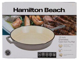 Thumbnail 2: Hamilton Beach 12 in Enameled Cast Iron Fry Pan 