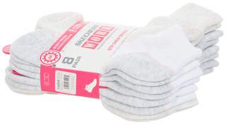 Thumbnail 2: Skechers Women's 8 PK Extended Terry Quarter Crew Socks 