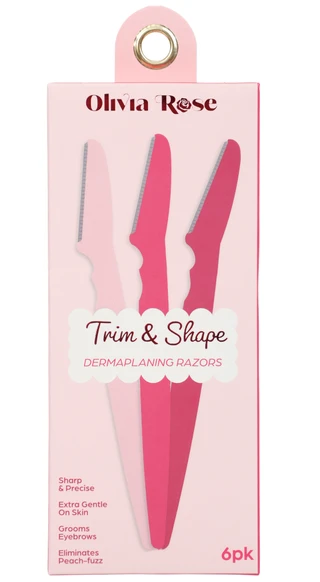 Thumbnail 1: Olivia Rose 6 Pk Trim & Shape Dermaplaning Razors 